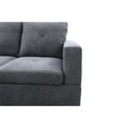 thumbnail image 3 of Star Home Living Corp Chris Microfiber Fabric Left Facing Sectional Dark Gray, 3 of 7