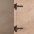 thumbnail image 5 of Renovators Supply Shed Door Hinge 5" Black Wrought Iron Antique Style Decorative Flush Mount Cast Iron Barn Door Shed Hinge w/Hardware Pack of 4, 5 of 5