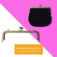 thumbnail image 4 of Carpeta Doble Boca Oro Embrague en relieve Monedero Broche Bloqueo Cuentas Monedero con forma cuadrada Marco de manija de metal Sywqhk Libre de BPA, 4 of 4