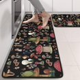 thumbnail image 2 of Kitchen Rugs Sets Of 2,Red Mushroom Frog Black Pattern Anti Fatigue Kitchen Mat Rugs Non Slip Washable,Decorative Kitchen Floor Mats for Kitchen,Sink,Laundry,17"x47"+17"x47", 2 of 5