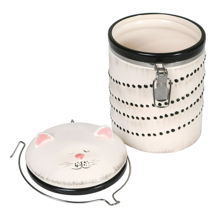 Bico Knitted Kitten Air Tight Seal Ceramic Cookie Jar, Dishwasher Safe -  Yahoo Shopping