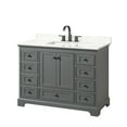 thumbnail image 3 of Wyndham Collection Wcs202048s-Qtz-Us3mxx Deborah 48" Free Standing Single Basin Vanity Set, 3 of 6