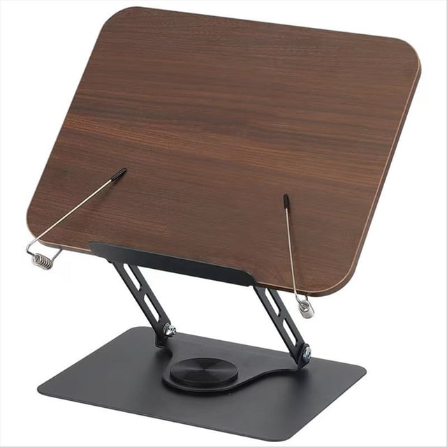 Soporte Plegable Multifuncional para Libros de Texto, Giratorio 360°, Ajustable, con Clip de Resorte, Antideslizante, para Portátiles y Tabletas.