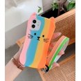 thumbnail image 2 of Cases Compatible with iPhone 12/ iPhone 12 Pro Case Silicone 3D Cute Cartoon Cat Design Soft TPU Rubber Bumper Shockproof Cover Lanyard Compatible wit, 2 of 4
