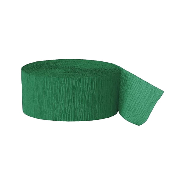 Fluorescent Green Crepe Paper Streamers 98.4x1.7in Extended Crinkled Ribbon Roll for DIY Birthday Party Garland Balloon Arch Decoration