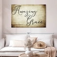 thumbnail image 2 of Elephant Stock Amazing Grace Script Wall Art - Horizontal Canvas Wall Art - Living Room Wall Decor - Inspirational And Typography Canvas - Beige And Brown Decor - 48" x 32", 2 of 8