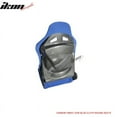 thumbnail image 5 of Ikon Motorsports Compatible with Universal Pair Of Blue Cloth Full Reclinable Racing Seats + Slider Left Right, 5 of 5