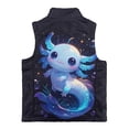 thumbnail image 5 of Pzuqiu Axolotl Kids Outerwear Vest Casual Clothes for Boys 4T Comfortable Winter Lightweight Sleeveless Fleece Jacket with Pocket Full Zip Fall Outerwear Versatile for Boys, 5 of 7