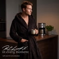 thumbnail image 5 of VULCANODON Mens Robe Big and Tall with Hood,Full Length Plush Robe for Men Long Fleece Bathrobe（Black, Small-Medium）, 5 of 7