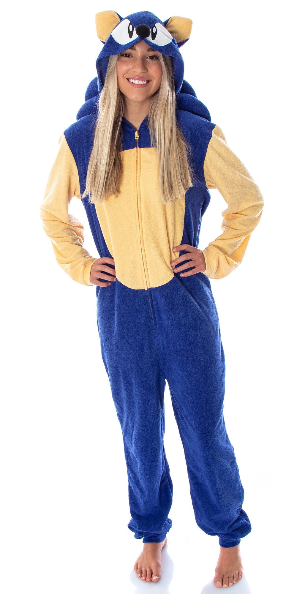 Sonic The Hedgehog Men's Video Game Character Costume One-Piece Union Suit Pajama Onesie