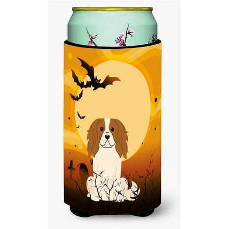 Cavalier Spaniel Embroidery - Halloween Cavalier Spaniel Tall Boy Beverage Insulator Hugger