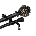 thumbnail image 2 of Central Design 4789-662 0.8125 in. Harmony Double Curtain Rod with 66 to 120 in. Extension, Black, 2 of 2