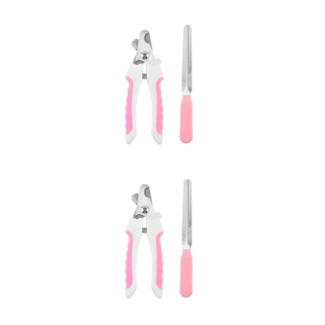 tssuouriy 2piece Beginner-friendly Cleaning Tools Set For Pet Nail Care And Baffle Does Not Damage pink large size 2Set