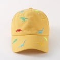 thumbnail image 2 of Gibobby Toddler Baseball Cap Dinosaur Pattern Adjustable Breathable Sun Hat for Kids Boys Girls 12 18 Months 1-4T Infant Summer Outdoor Play Cap by Age(One Size,Yellow), 2 of 4
