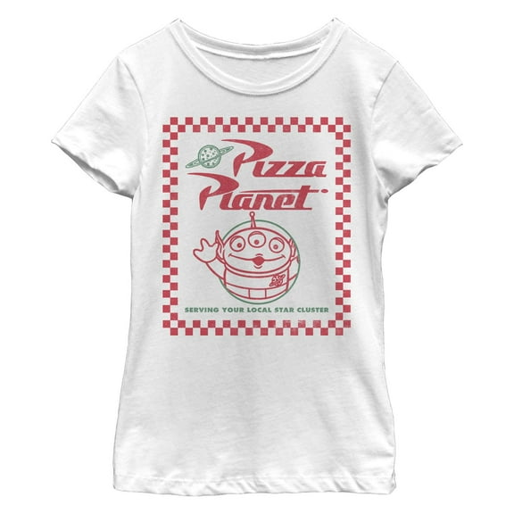 Girl's Toy Story Little Green Men Pizza Planet Graphic T-Shirt