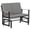 Dark Grey, variant on Outsunny Outdoor Glider Bench with Thick Cushions, Patio Loveseat, Cream
