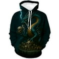 thumbnail image 2 of QTAGTESS Novelty Men's Chinese Dragon Graphic Hoodie Anime Mythical Beast Sweatshirts Gothic Fantasy Creature Pullover, 2 of 8