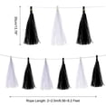 thumbnail image 2 of Uxcell 20Pcs Black,White Tassel Garland Banner w Rope for Wedding Birthday Party Decoration, 2 of 6