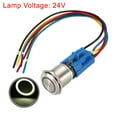 thumbnail image 5 of Interruptor de botón metálico de enclavamiento Uxcell de 19 mm 24V con luz LED blanca y cables de enchufe, 5 of 5