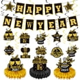 thumbnail image 4 of Decoraciones de Año Nuevo 2025 Banner de Feliz Año Nuevo Negro Decoraciones de Nochevieja Suministros para Fiestas de Nochevieja Letrero de Feliz Año Nuevo, 4 of 5