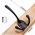 thumbnail image 4 of 5 Pack Coat Hooks With 10 Pieces Screws (black), 4 of 5