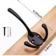 thumbnail image 4 of 5 Pack Coat Hooks With 10 Pieces Screws (black), 4 of 5