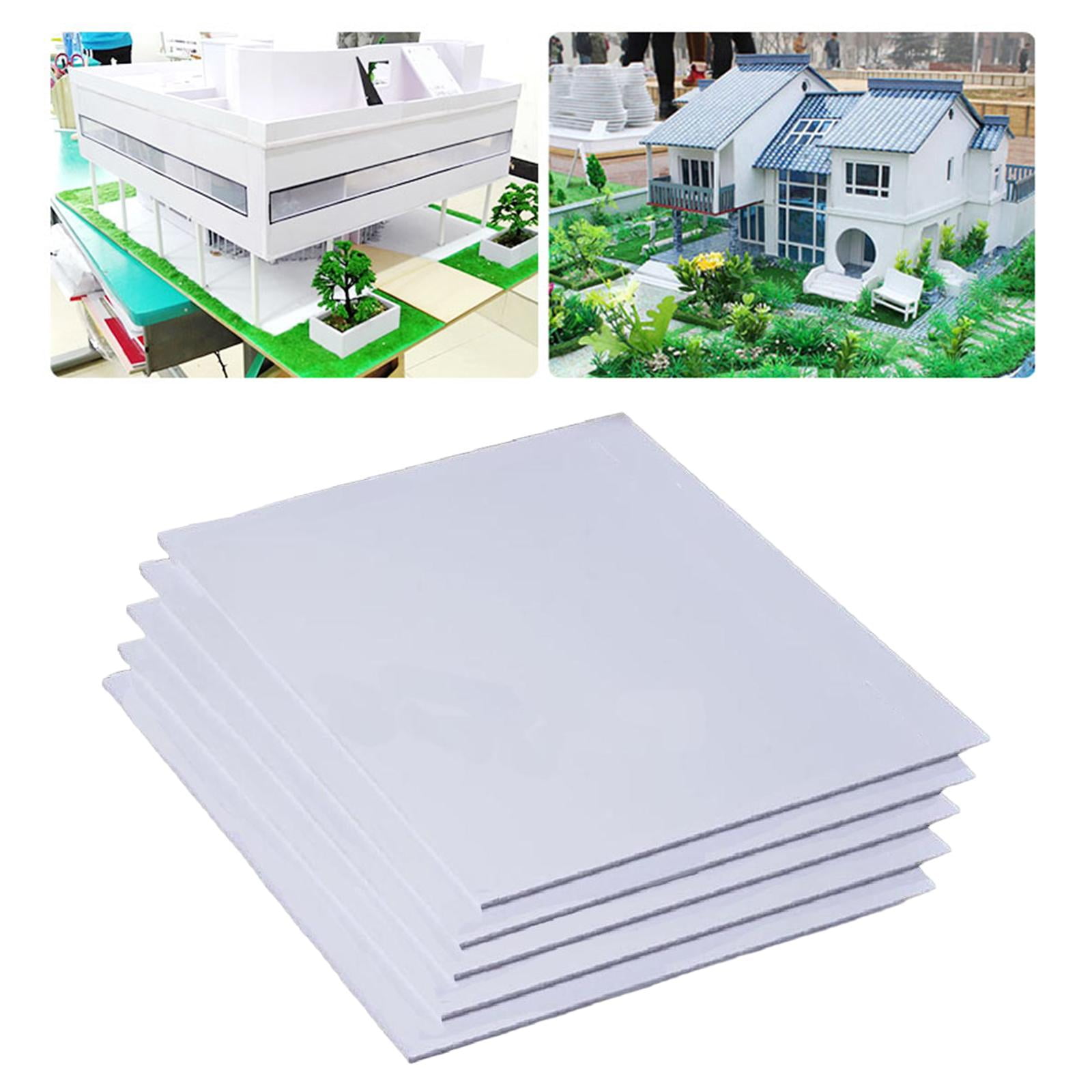 5 Pieces White Board Foam Sheets DIY Landscape Scenery Building School