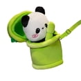 thumbnail image 1 of Muñeco de panda de tubo, juguetes para abrazar, peluche de dibujos animados, animal de peluche para fiestas temáticas de animales con correa para el hombro, 1 of 9
