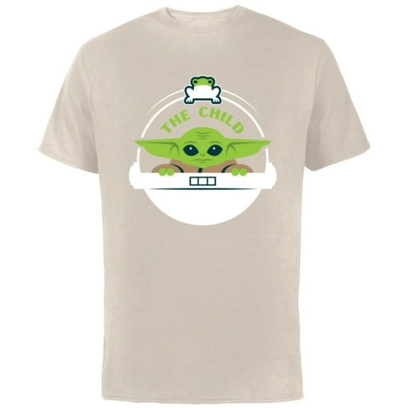 Star Wars The Mandalorian The Child Floating Pod Frog Snack - Short Sleeve Cotton T-Shirt for Adults - Customized-Natural