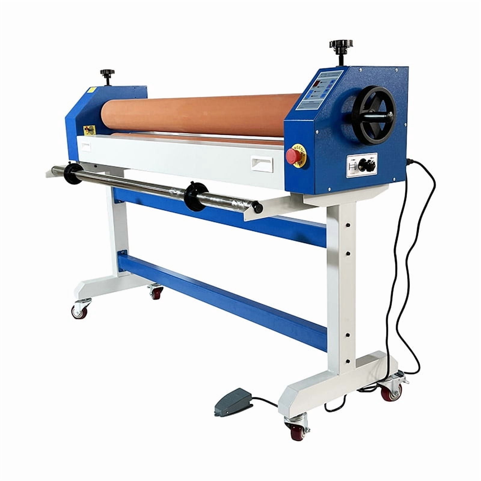 PreAsion Automatic Electric Manual Roller Laminating Machine Soft Rubber Roller Large 63in Cold Laminator for Photo Vinyl Film Laminating