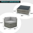 thumbnail image 2 of Danrelax 3 Piece Outdoor Patio Furniture Set, Outdoor Sectional Conversation Furniture Chair with Coffee Table,Patio Sectional for Garden,Backyard(Grey Cushions and Grey PE Rattan), 2 of 8