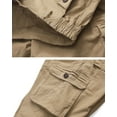 thumbnail image 4 of Women's Casual Fitted Multi-Pockets Twill Bermuda Cargo Shorts(No Belt),Khaki 14, 4 of 10