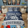 thumbnail image 2 of Erosebridal American Football Bedding Queen Size, Soccer Sports Duvet Set, Navy Grey, Ultra Soft 7 Pieces, 2 of 5