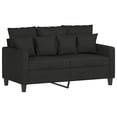 thumbnail image 2 of vidaXL 3 Piece Sofa Set with Pillows Black Fabric, 2 of 7