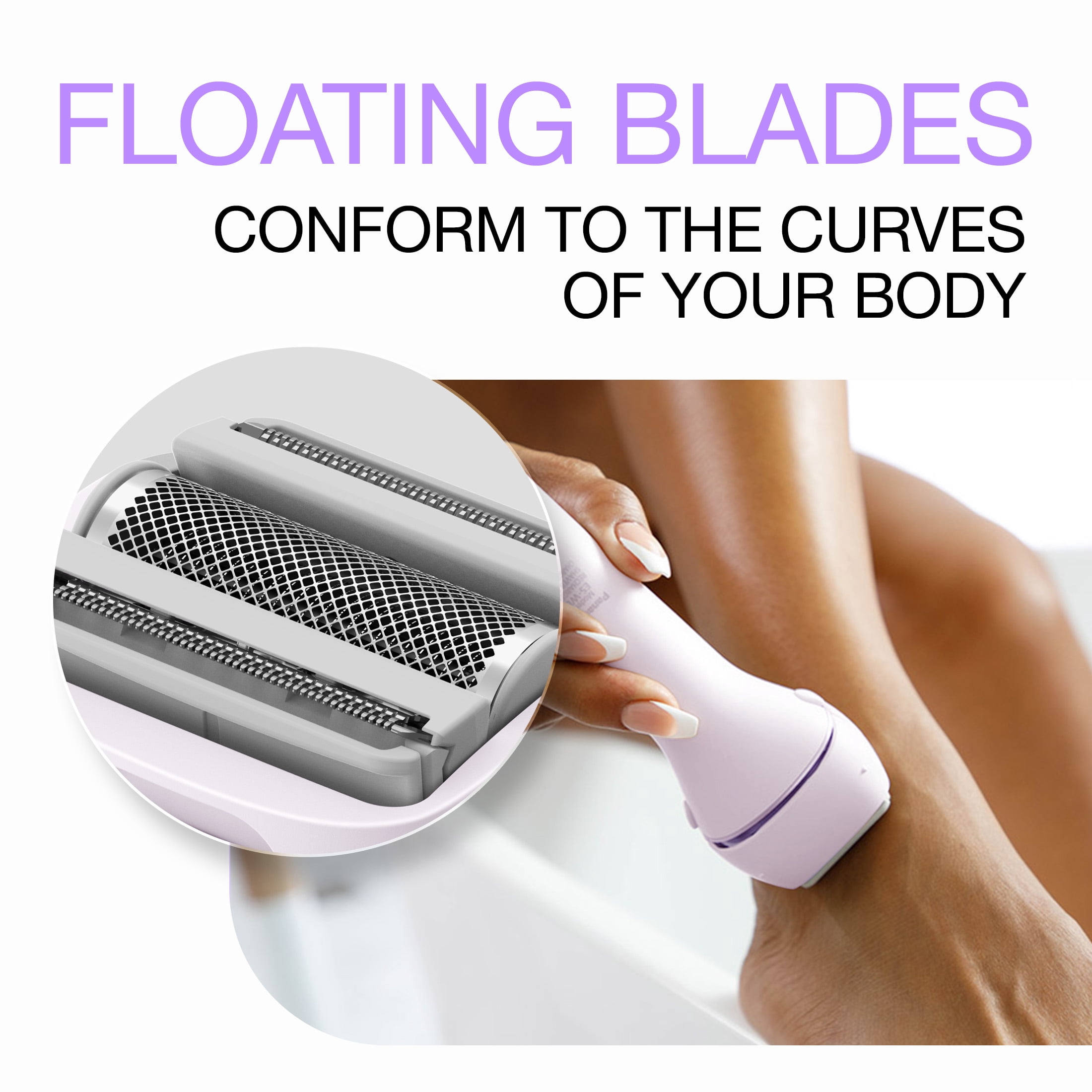 Panasonic ES-WWL6A 3-Blade Wet/Dry Electric Shaver for Women with Pop-up Trimmer