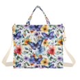 thumbnail image 7 of FORMRS Womens Corduroy Tote Bag Crossbody Shoulder Purse Handbag with Detachable Strap, Watercolor Butterfly Pattern, 7 of 7