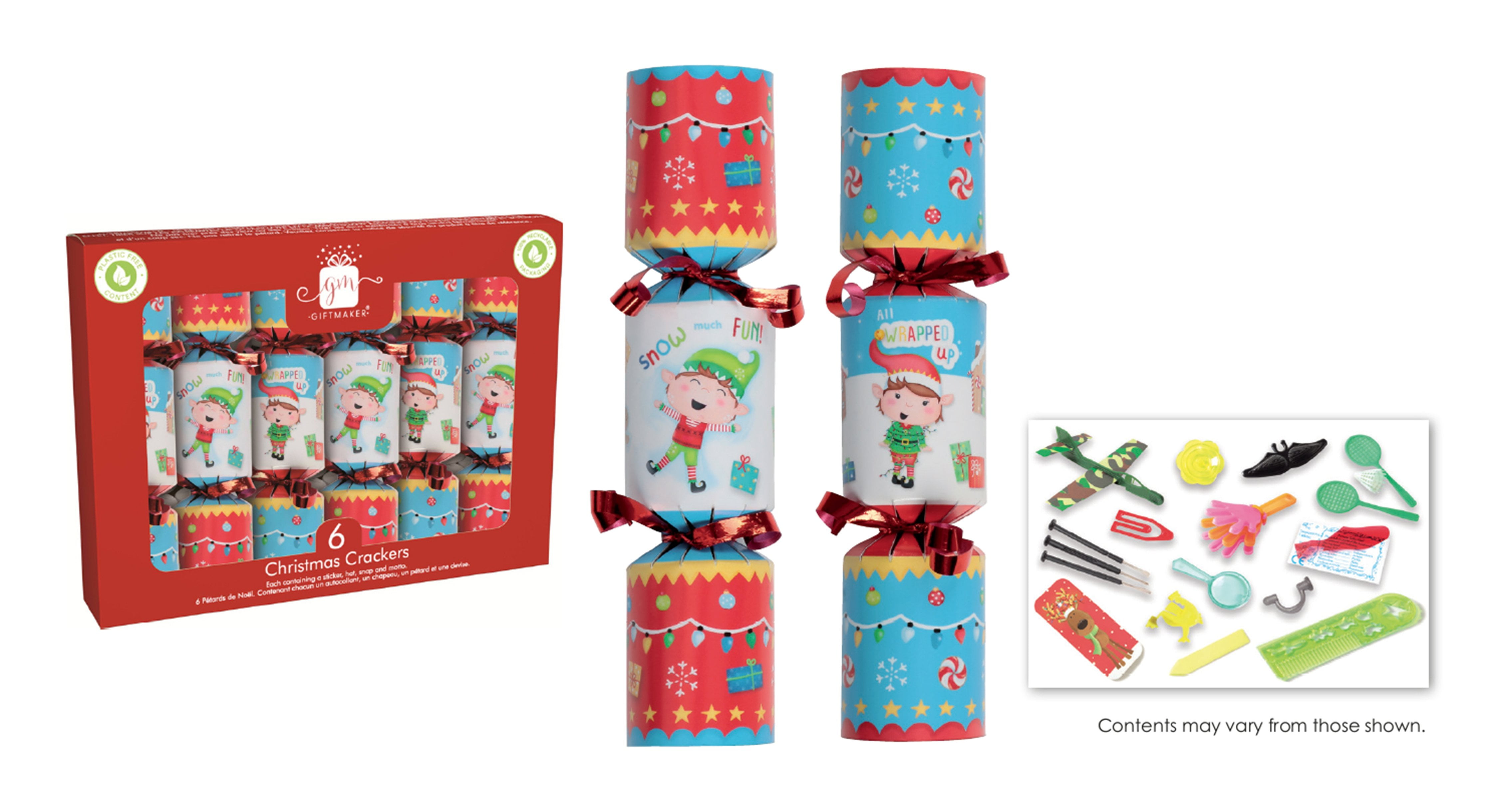 Mini Christmas Crackers - Festive Elves 
