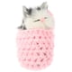 thumbnail image 5 of Muñeco de juguete con forma de gatito durmiendo en pantuflas, con sonidos de maullidos. Ideal para decorar y como regalo para niños y niñas (rosa)., 5 of 7
