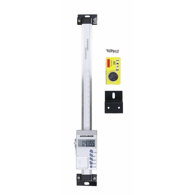 Accusize 0-8 Inch/0-200 mm x 0.0005 Inch/0.01 mm Vertical Electronic Digital DRO Scale Unit, ABVE-0008