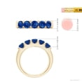 thumbnail image 5 of ANGARA Natural 1.75 Ct Half Eternity Sapphire Wedding Band in 14K Yellow Gold for Women (Size-4.2mm) | September Birthstone, Anniversary, Jewelry Gift for Women | Natural Sapphire Ring, 5 of 10