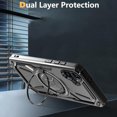 thumbnail image 2 of for Samsung Galaxy A06  Case with 360° Ring Kickstand, Dual Layer Military Grade Heavy Duty Shockproof Protection Rugged Phone Case Cover for Samsung Galaxy A06. SHJ-Green, 2 of 7
