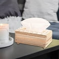 thumbnail image 3 of GROWTH TANK Crystal Tissue Box Cover Rectangle Paper Box for Hotel Bathroom Container French French Golden, 3 of 9