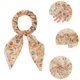 thumbnail image 4 of Bufandas de gasa para mujer - 27.6 X27.6 - Pañuelo cuadrado con estampado floral Pañuelo para el cuello Pañuelo para el cuello Naranja claro 70x70cm/27.6x27.6 inches(LxW), 4 of 5