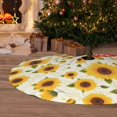 thumbnail image 6 of Yiaed European-style Pattern Sunflower A Print Christmas Tree Skirt , Tree SkirtsTree Mat for Christmas Winter Holiday Indoor Decorations-30", 6 of 7