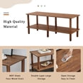 thumbnail image 6 of TV Stand, Modern Entertainment Center Table with Open Storage Shelf, Rounded Rubber Wood Legs, Wooden 2-Tier TV Stand For Living Room Bedroom, Easy Assembly, 6 of 9