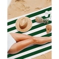 thumbnail image 5 of CuiLiyq Extra Large Beach Towel, Oversized Microfiber Beach Towel 59.8" x 27.5", Striped Lightweight Pool Towel, Swim Travel Towel for Adults Mens Women, Green, 5 of 6
