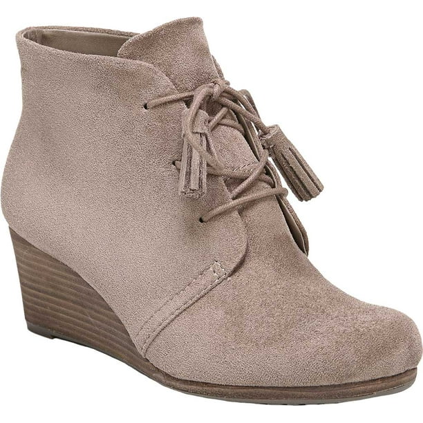 dr scholl's gray wedge booties