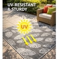 thumbnail image 2 of OHHANI Outdoor Rugs 5'x8', Waterproof Reversible Plastic Straw Rug, Portable RV Camping Mat for Deck Beach Picnic Balcony, 2 of 8