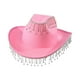 thumbnail image 3 of Sombrero de vaquero occidental para mujer, sombrero de vaquera para club, escenario, actuación, vacaciones. Rosa, 3 of 9