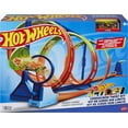Hot Wheels Action Corkscrew Triple Loop Track Set with 1 Toy Car